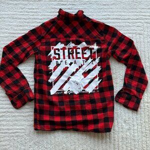 CHAPTER BOYS PLAID FLANNEL BUTTON DOWN SHIRT